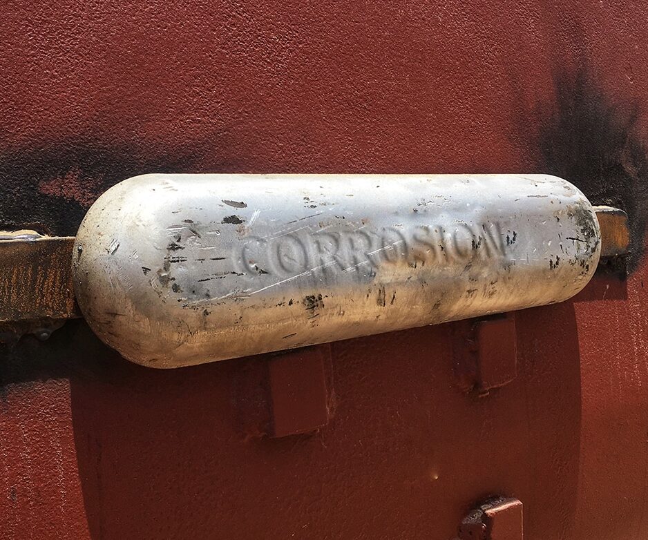 zinc,anode,anti corrosion,on,the,ship,hull.